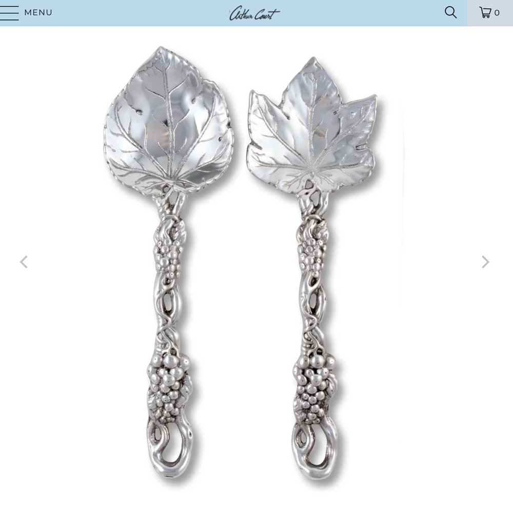 Arthur Court GRAPEVINE SERVING SET Salad Servers Set